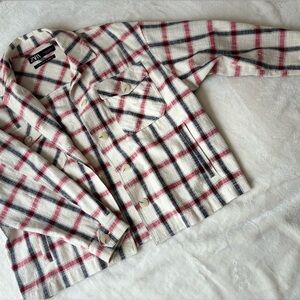 Zara Plaid Blazer - Red, Black, White